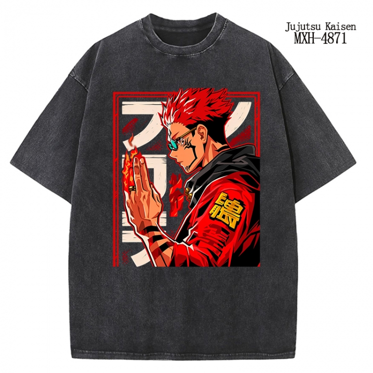 Jujutsu Kaisen Anime peripheral pure cotton washed and worn T-shirt from S to 2XL
