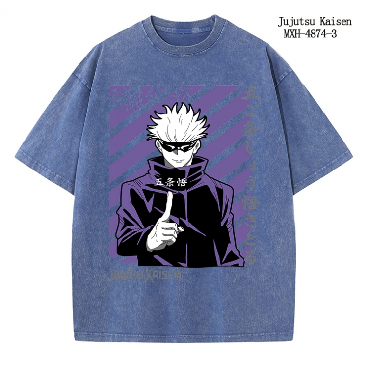 Jujutsu Kaisen Anime peripheral pure cotton washed and worn T-shirt from S to 2XL