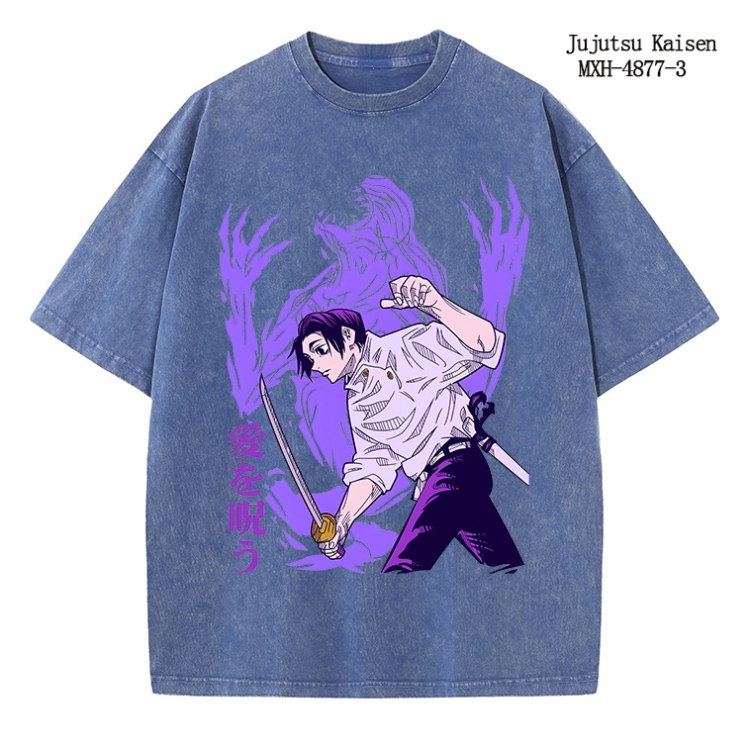 Jujutsu Kaisen Anime peripheral pure cotton washed and worn T-shirt from S to 2XL