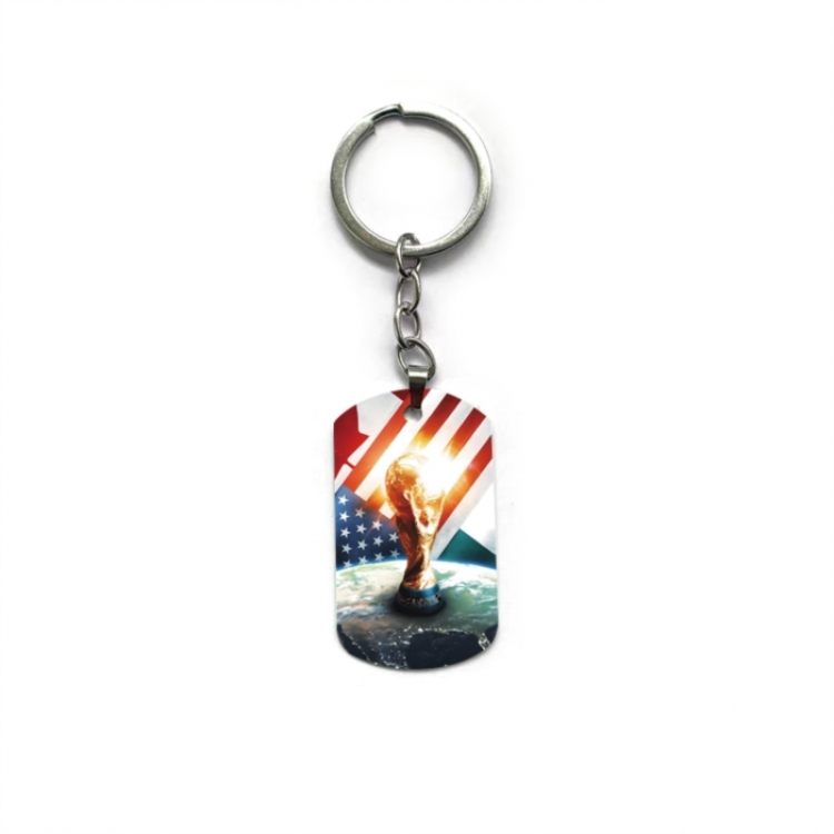 World Cup Anime double-sided full-color printed military brand ring keychain price for 5 pcs