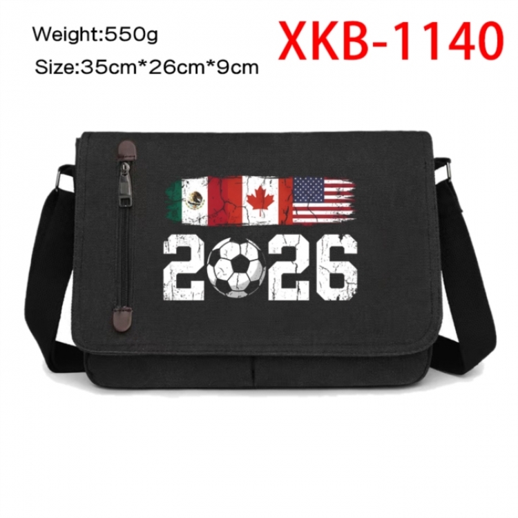 World Cup  Anime Retro Canvas Shoulder Bag Crossbody Bag Mailman Bag 35x26x9cm