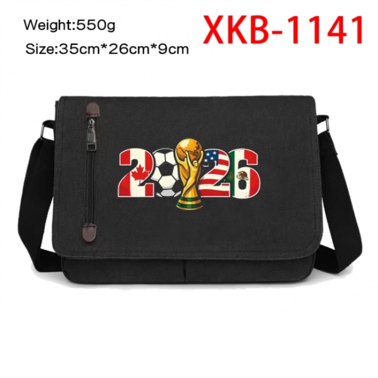 World Cup  Anime Retro Canvas Shoulder Bag Crossbody Bag Mailman Bag 35x26x9cm