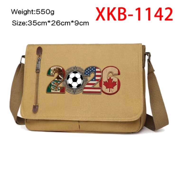 World Cup  Anime Retro Canvas Shoulder Bag Crossbody Bag Mailman Bag 35x26x9cm
