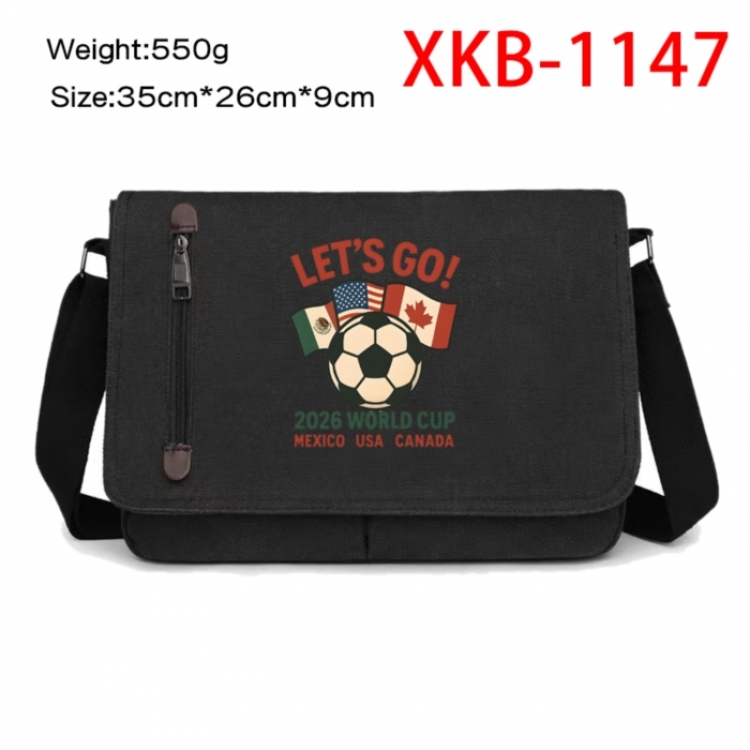 World Cup  Anime Retro Canvas Shoulder Bag Crossbody Bag Mailman Bag 35x26x9cm