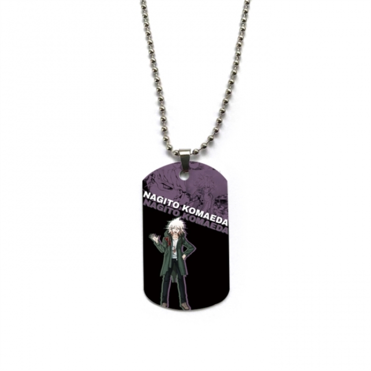 Dangan-Ronpa Anime double-sided full color printed military brand necklace price for 5 pcs