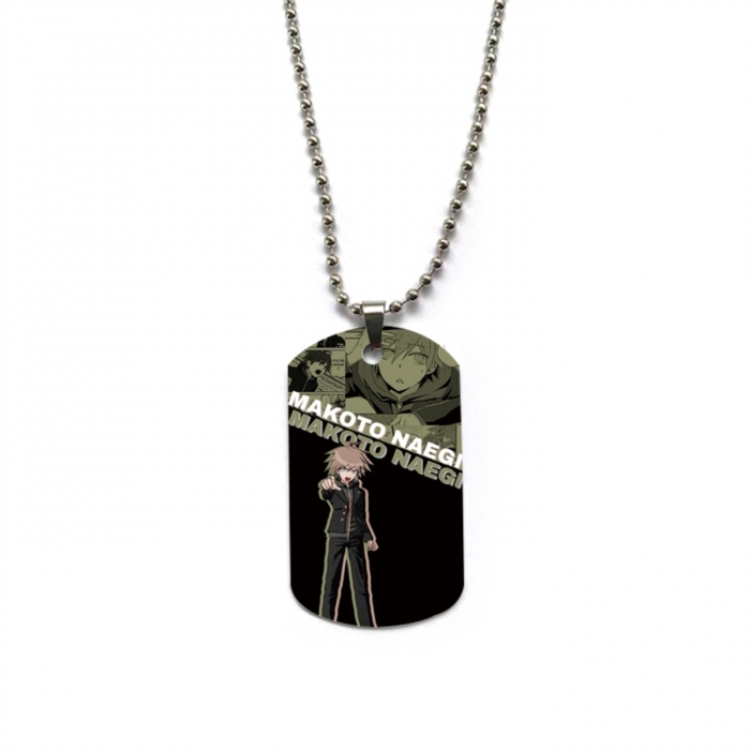 Dangan-Ronpa Anime double-sided full color printed military brand necklace price for 5 pcs