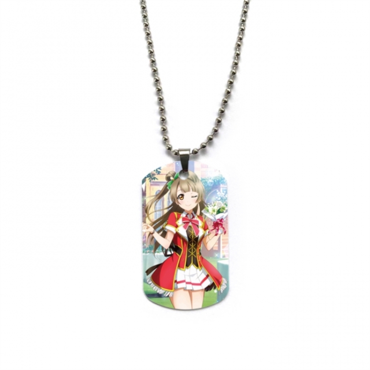 LOVE LIVE Anime double-sided full color printed military brand necklace price for 5 pcs