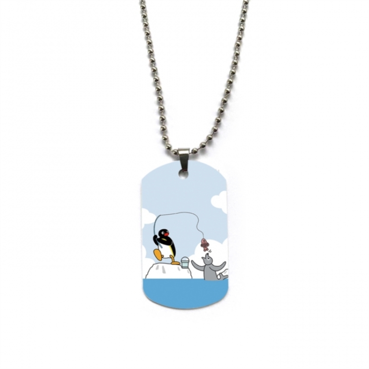 Pingu Anime double-sided full color printed military brand necklace price for 5 pcs