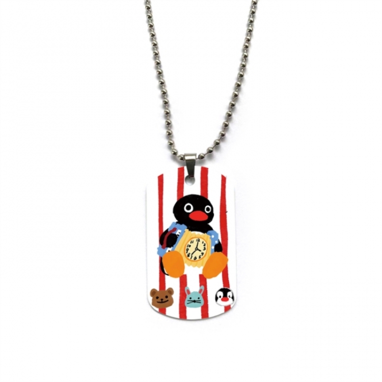 Pingu Anime double-sided full color printed military brand necklace price for 5 pcs