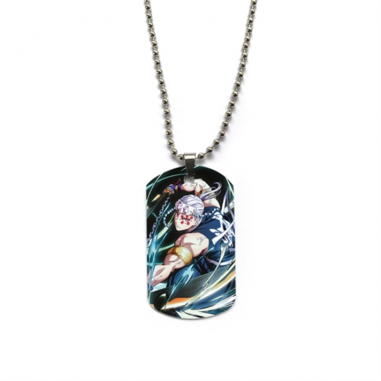 Demon Slayer Kimets Anime double-sided full color printed military brand necklace price for 5 pcs