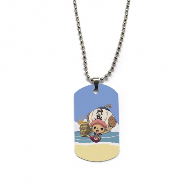 One Piece Anime double-sided full color printed military brand necklace price for 5 pcs
