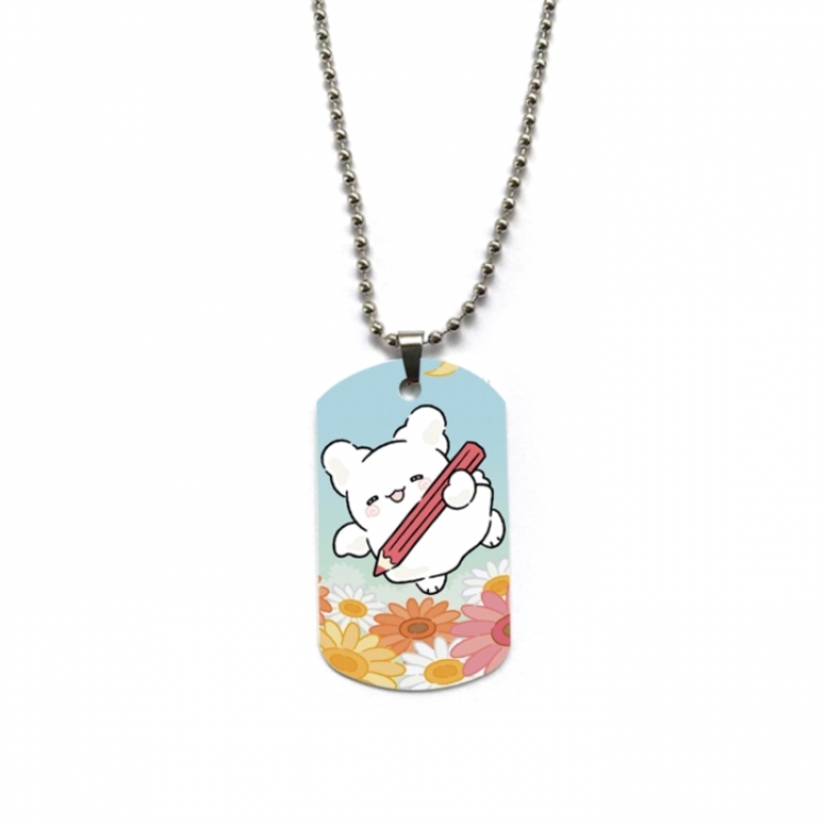 Hanamaru Anime double-sided full color printed military brand necklace price for 5 pcs