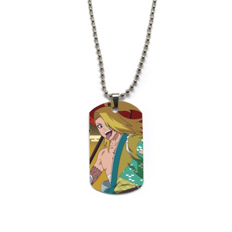 Naruto Anime double-sided full color printed military brand necklace price for 5 pcs