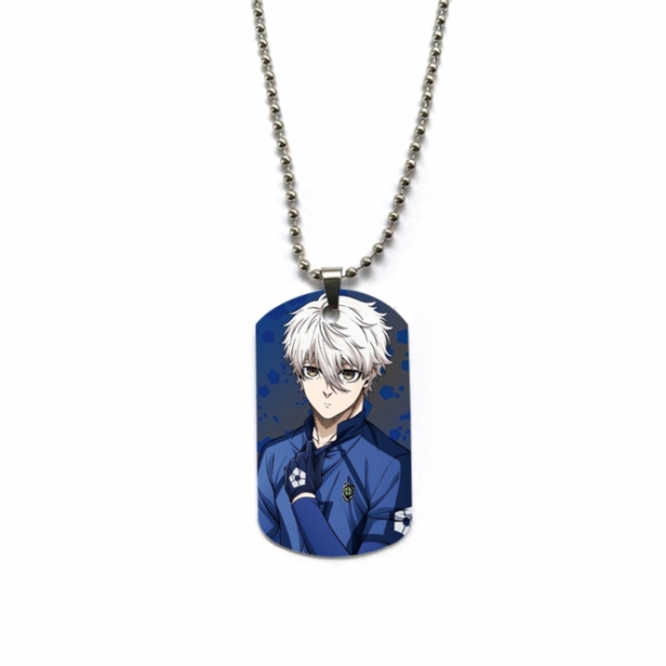 BLUE LOCK Anime double-sided full color printed military brand necklace price for 5 pcs