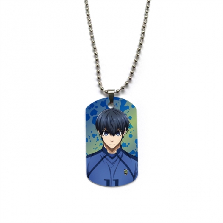 BLUE LOCK Anime double-sided full color printed military brand necklace price for 5 pcs