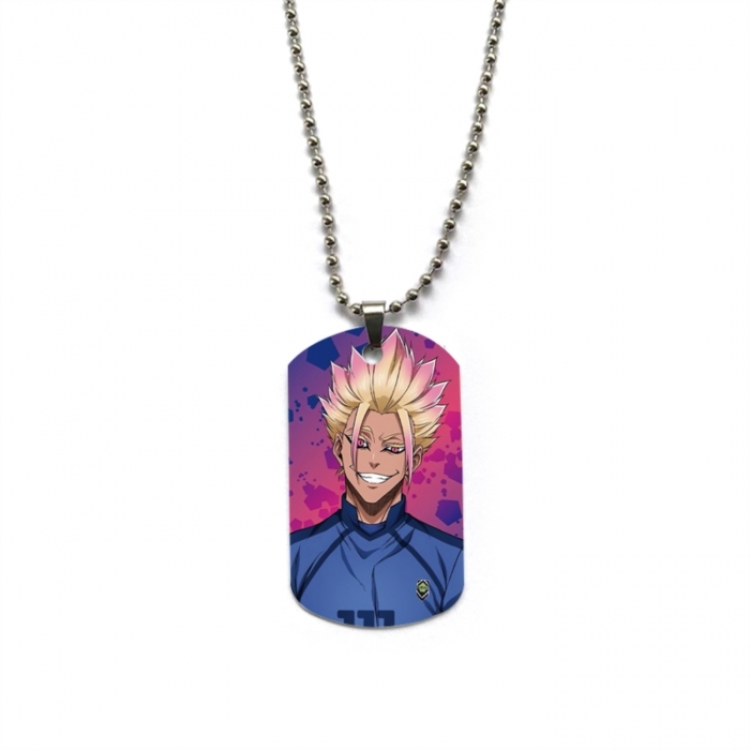 BLUE LOCK Anime double-sided full color printed military brand necklace price for 5 pcs