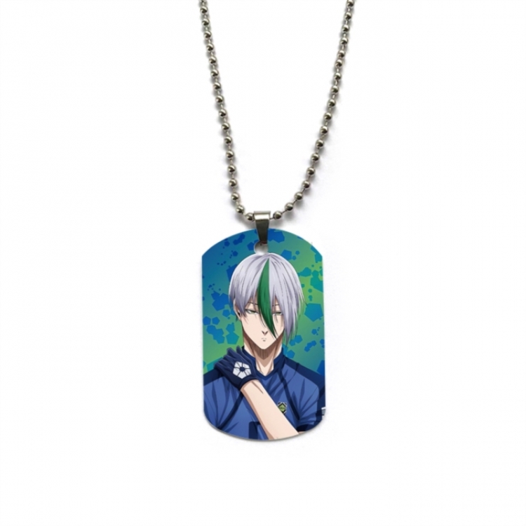 BLUE LOCK Anime double-sided full color printed military brand necklace price for 5 pcs