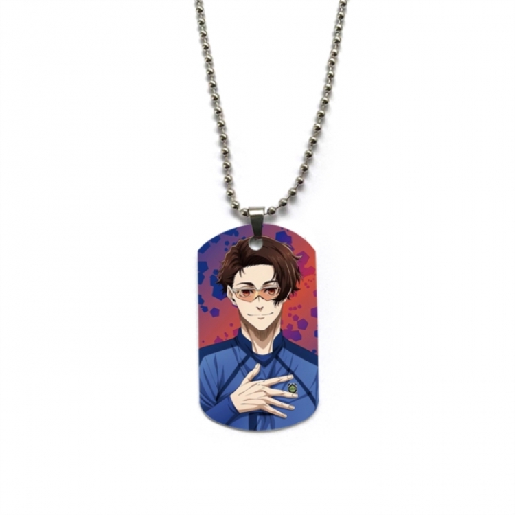 BLUE LOCK Anime double-sided full color printed military brand necklace price for 5 pcs