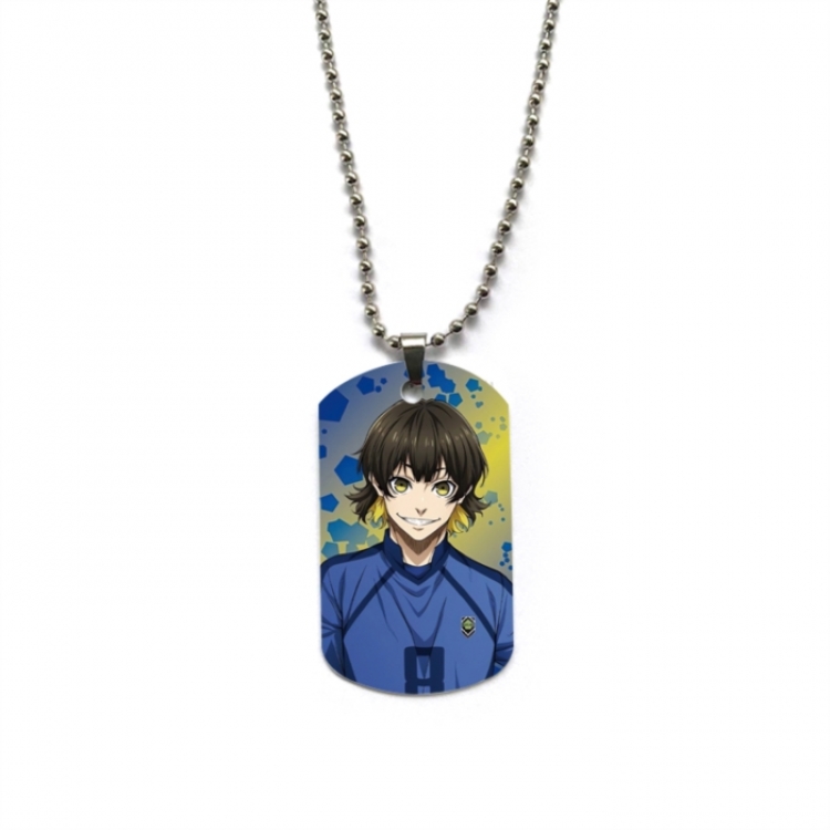 BLUE LOCK Anime double-sided full color printed military brand necklace price for 5 pcs