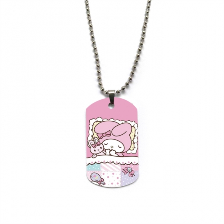 Melody Anime double-sided full color printed military brand necklace price for 5 pcs