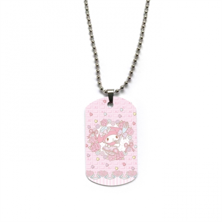 Melody Anime double-sided full color printed military brand necklace price for 5 pcs