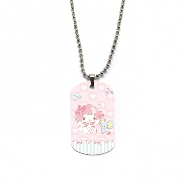 Melody Anime double-sided full color printed military brand necklace price for 5 pcs
