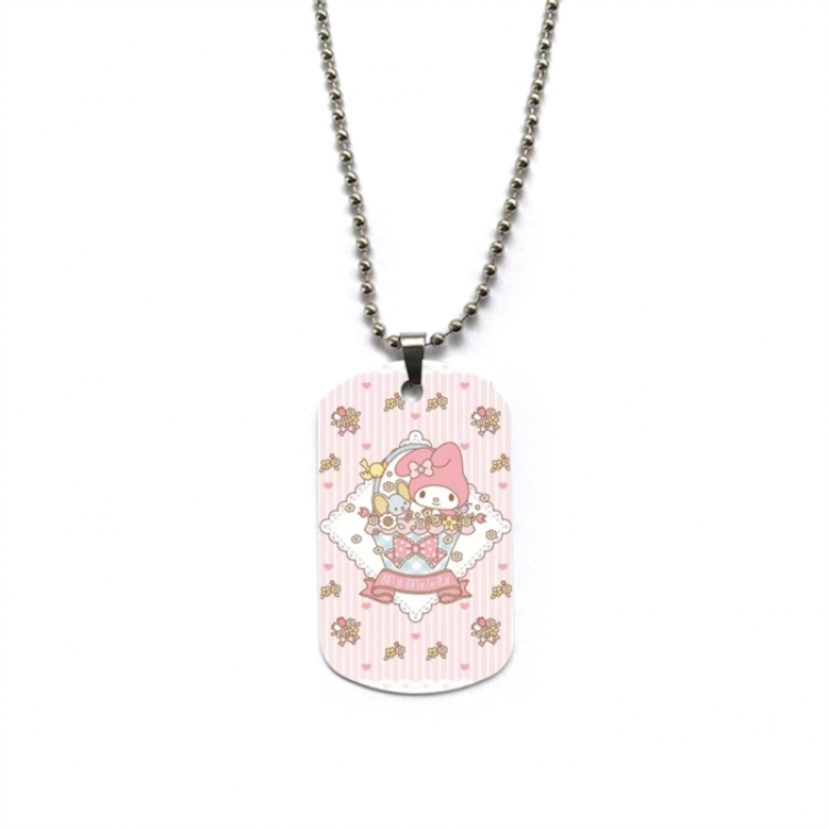 Melody Anime double-sided full color printed military brand necklace price for 5 pcs