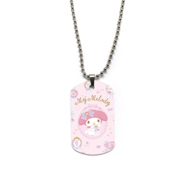 Melody Anime double-sided full color printed military brand necklace price for 5 pcs