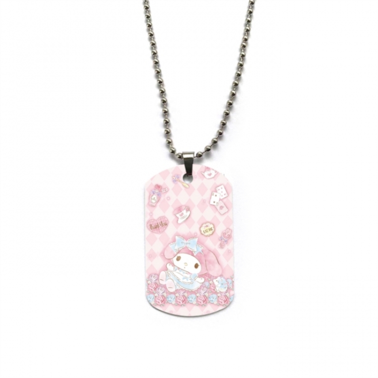 Melody Anime double-sided full color printed military brand necklace price for 5 pcs