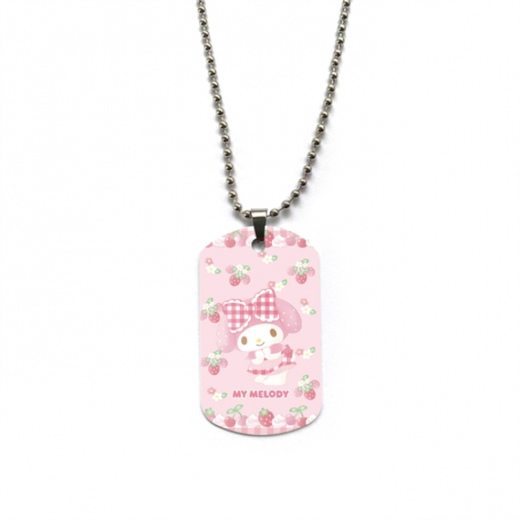 Melody Anime double-sided full color printed military brand necklace price for 5 pcs