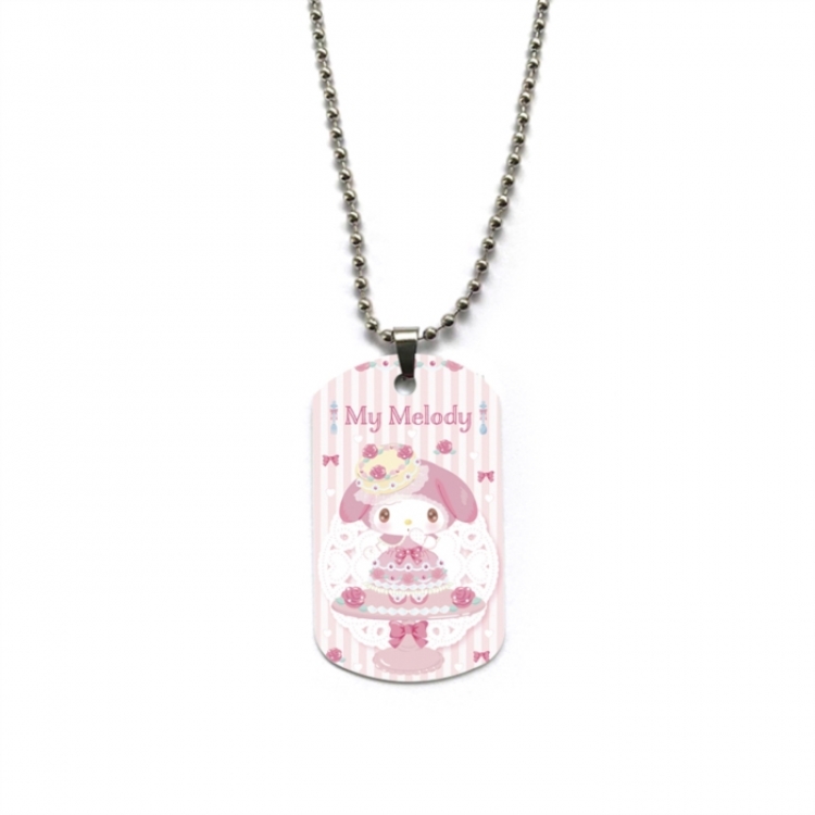 Melody Anime double-sided full color printed military brand necklace price for 5 pcs