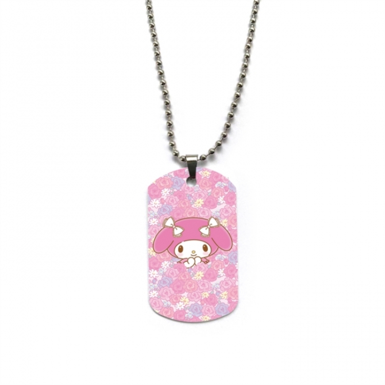 Melody Anime double-sided full color printed military brand necklace price for 5 pcs