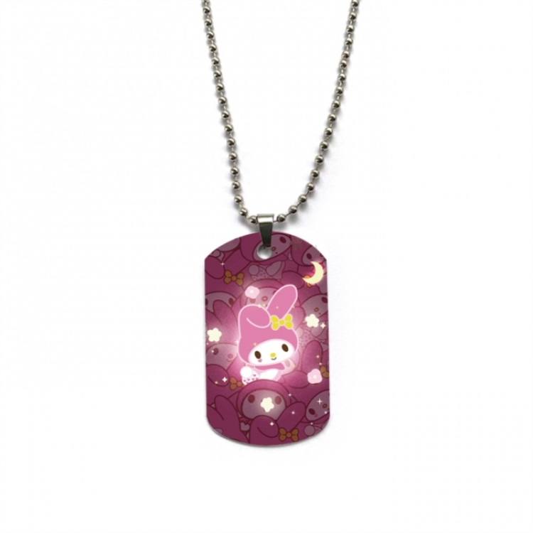 Melody Anime double-sided full color printed military brand necklace price for 5 pcs
