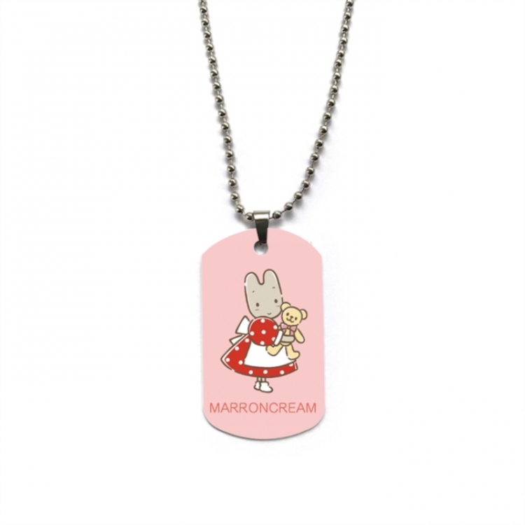 Sanrio Jasmine Rabbit Anime double-sided full color printed military brand necklace price for 5 pcs