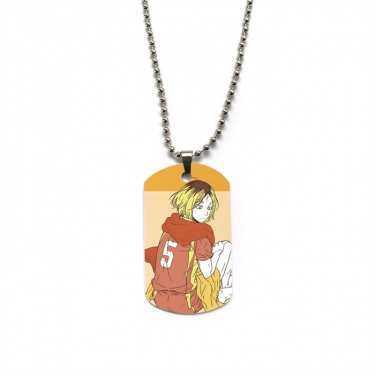 Haikyuu!! Anime double-sided full color printed military brand necklace price for 5 pcs