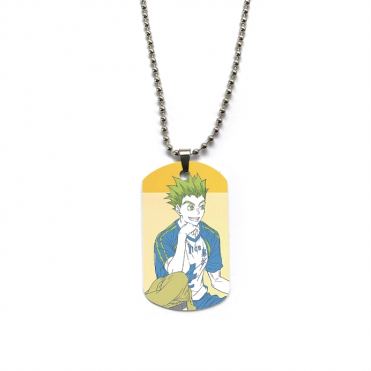 Haikyuu!! Anime double-sided full color printed military brand necklace price for 5 pcs