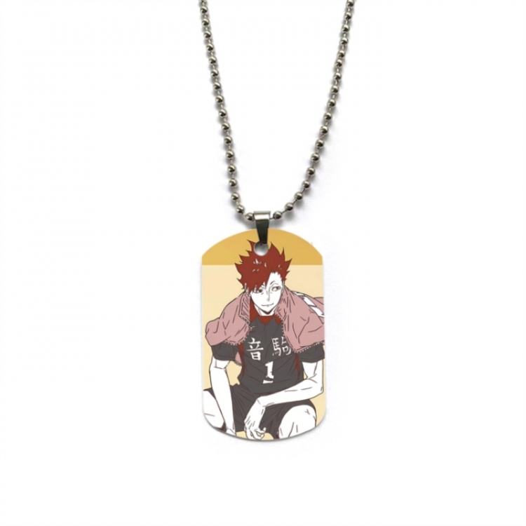 Haikyuu!! Anime double-sided full color printed military brand necklace price for 5 pcs