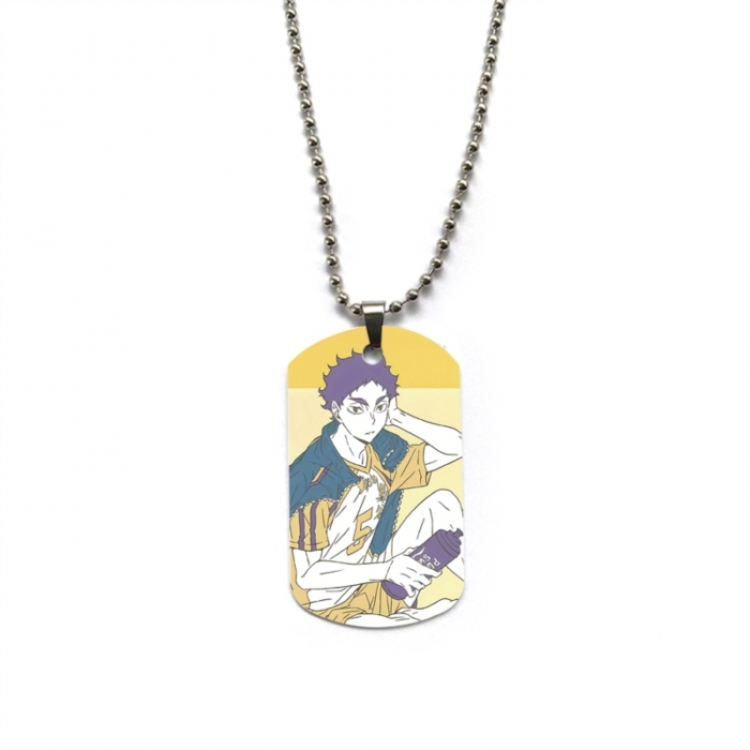 Haikyuu!! Anime double-sided full color printed military brand necklace price for 5 pcs