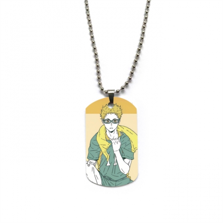 Haikyuu!! Anime double-sided full color printed military brand necklace price for 5 pcs