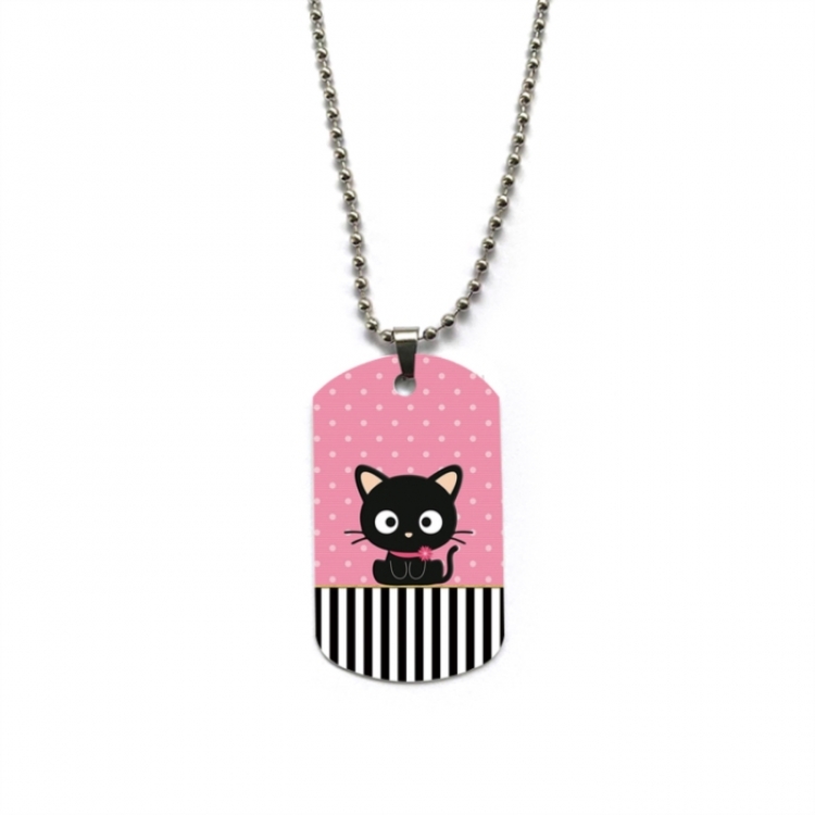 Sanrio Anime double-sided full color printed military brand necklace price for 5 pcs