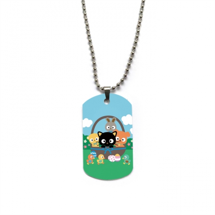 Sanrio Anime double-sided full color printed military brand necklace price for 5 pcs