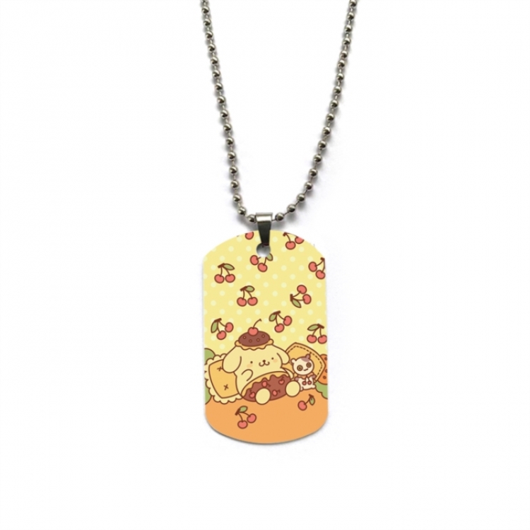 Sanrio Anime double-sided full color printed military brand necklace price for 5 pcs