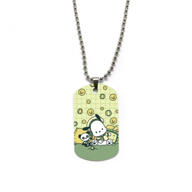 Sanrio Anime double-sided full color printed military brand necklace price for 5 pcs