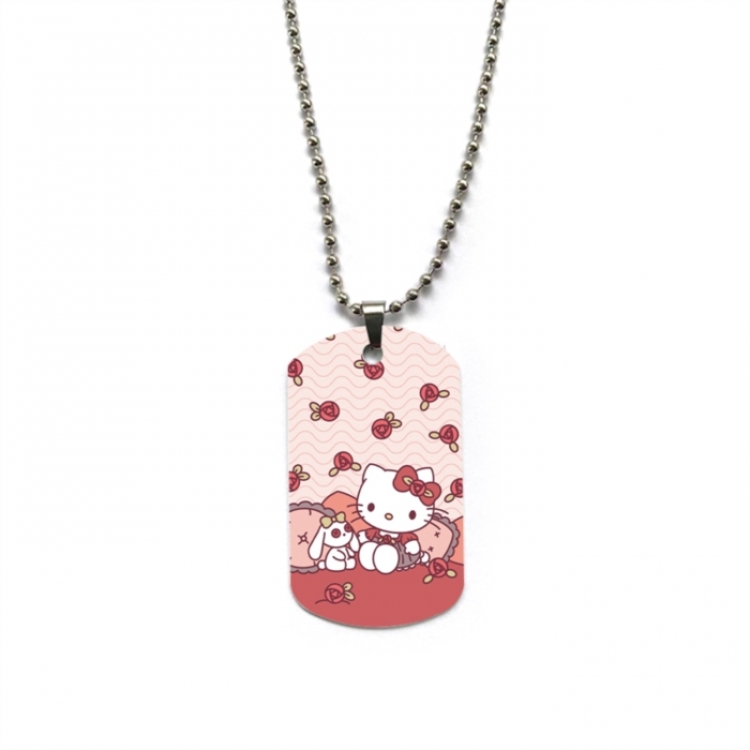 Sanrio Anime double-sided full color printed military brand necklace price for 5 pcs