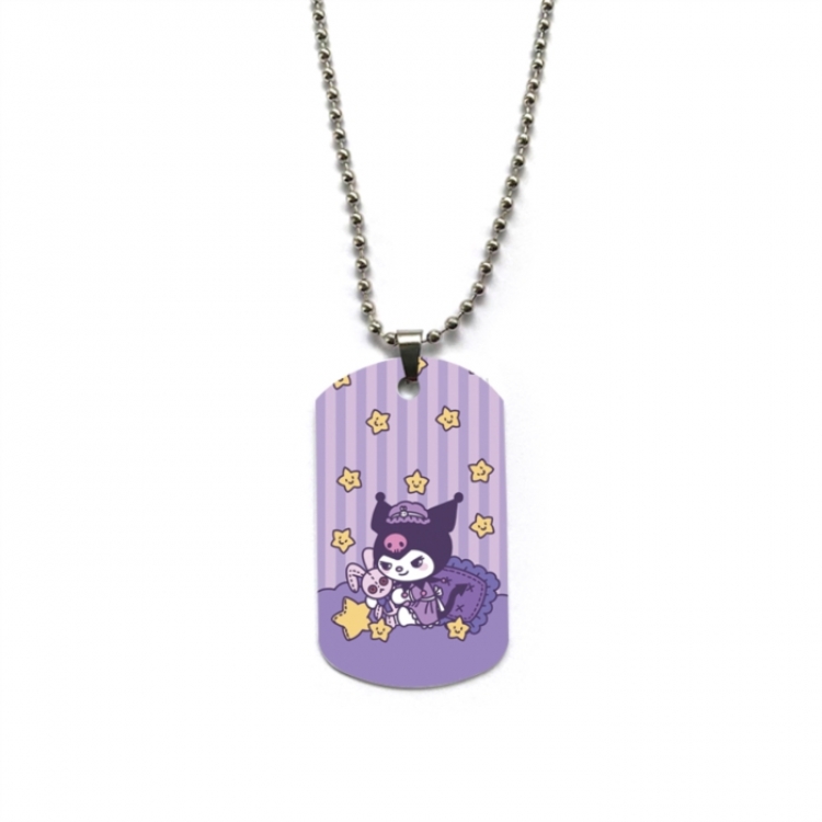 Sanrio Anime double-sided full color printed military brand necklace price for 5 pcs