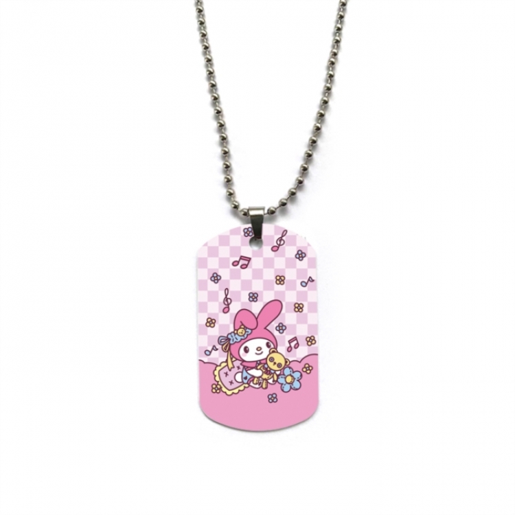 Sanrio Anime double-sided full color printed military brand necklace price for 5 pcs