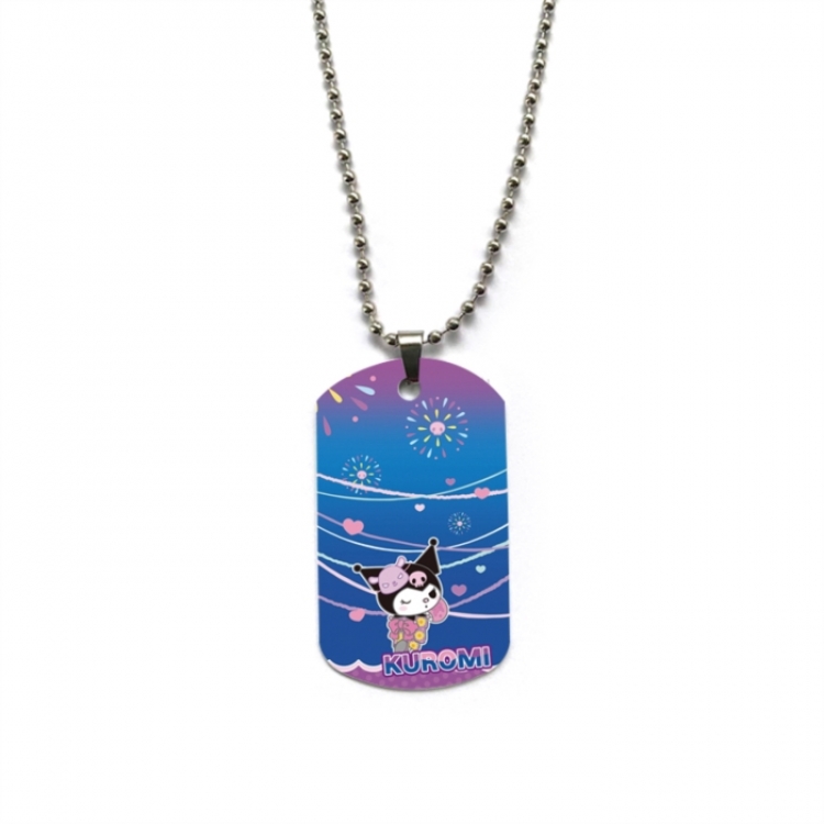 Sanrio Anime double-sided full color printed military brand necklace price for 5 pcs