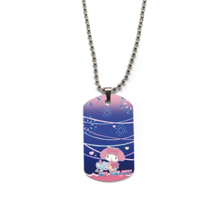 Sanrio Anime double-sided full color printed military brand necklace price for 5 pcs