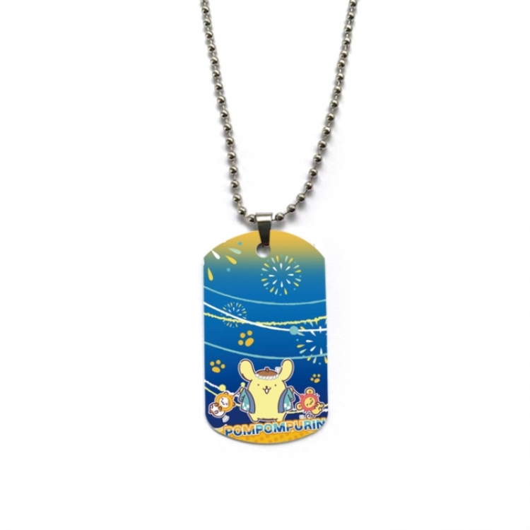Sanrio Anime double-sided full color printed military brand necklace price for 5 pcs
