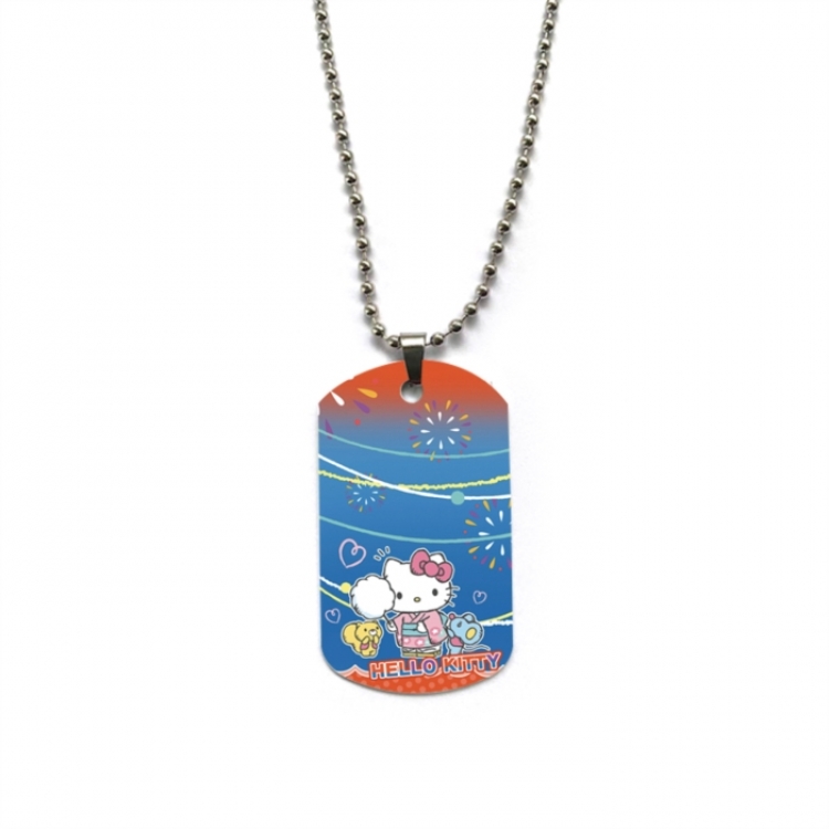 Sanrio Anime double-sided full color printed military brand necklace price for 5 pcs